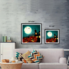 Ezposterprints - Blue Night Halloween Poster ambiance display photo sample