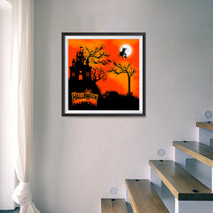 Ezposterprints - Flying Witch Halloween Poster - 16x16 ambiance display photo sample