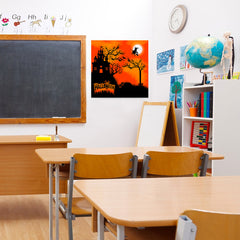 Ezposterprints - Flying Witch Halloween Poster - 24x24 ambiance display photo sample