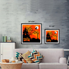 Ezposterprints - Flying Witch Halloween Poster ambiance display photo sample