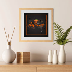 Ezposterprints - Framed Pumpkin Halloween Poster - 12x12 ambiance display photo sample