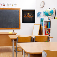 Ezposterprints - Framed Pumpkin Halloween Poster - 24x24 ambiance display photo sample