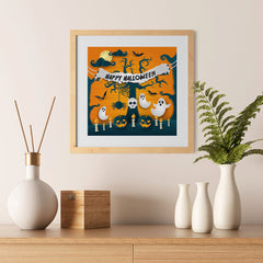 Ezposterprints - Ghosts Halloween Poster - 12x12 ambiance display photo sample