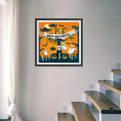 Ezposterprints - Ghosts Halloween Poster - 16x16 ambiance display photo sample