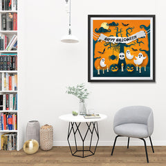 Ezposterprints - Ghosts Halloween Poster - 32x32 ambiance display photo sample