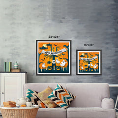 Ezposterprints - Ghosts Halloween Poster ambiance display photo sample