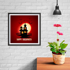 Ezposterprints - House and Moon Halloween Poster - 10x10 ambiance display photo sample