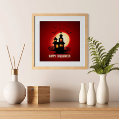 Ezposterprints - House and Moon Halloween Poster - 12x12 ambiance display photo sample