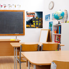 Ezposterprints - Lighted House Halloween Poster - 24x24 ambiance display photo sample