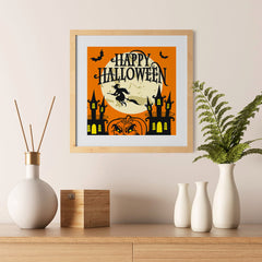 Ezposterprints - Moon and Witch Halloween Poster - 12x12 ambiance display photo sample