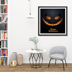 Ezposterprints - Pumpkin Face Halloween Poster - 32x32 ambiance display photo sample