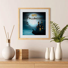 Ezposterprints - Wolf and Bats Halloween Poster - 12x12 ambiance display photo sample
