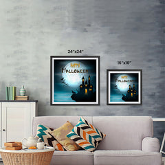 Ezposterprints - Wolf and Bats Halloween Poster ambiance display photo sample