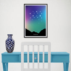 Ezposterprints - Horoscope Posters: Aquarius - 12x18 ambiance display photo sample
