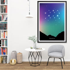 Ezposterprints - Horoscope Posters: Aquarius - 32x48 ambiance display photo sample