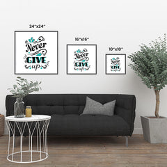 Ezposterprints - Never Give Up ambiance display photo sample