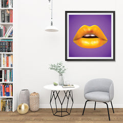 Ezposterprints - The Yellow - Pop Art Lip - 32x32 ambiance display photo sample