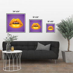 Ezposterprints - The Yellow - Pop Art Lip ambiance display photo sample