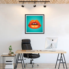 Ezposterprints - The Orange - Pop Art Lip - 24x24 ambiance display photo sample
