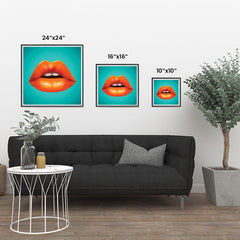 Ezposterprints - The Orange - Pop Art Lip ambiance display photo sample