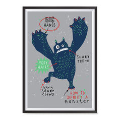 Ezposterprints - How To Identify A Monster? | The Cute Little Monsters Posters ambiance display photo sample