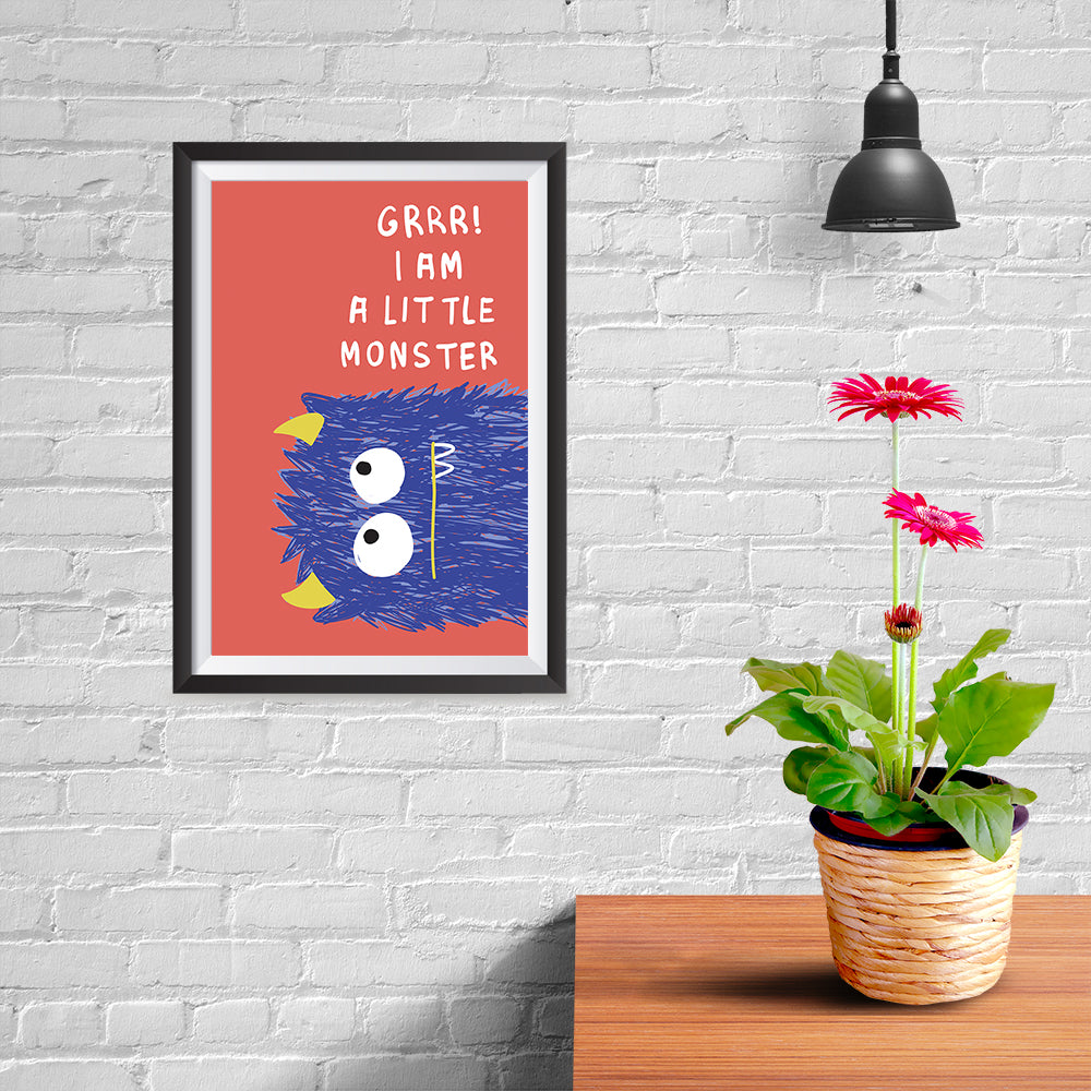 Ezposterprints - Grrr! I Am A Little Monster - 08x12 ambiance display photo sample