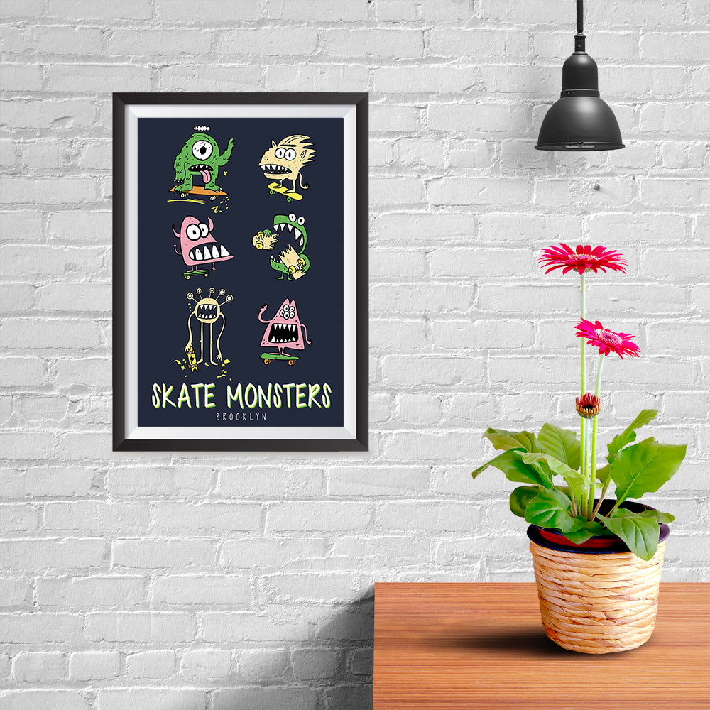 Ezposterprints - Skate Monsters, Brooklyn - 08x12 ambiance display photo sample