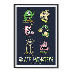 Ezposterprints - Skate Monsters, Brooklyn | The Cute Little Monsters Posters ambiance display photo sample