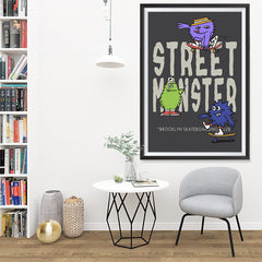 Ezposterprints - Street Monster | The Cute Little Monsters Posters - 32x48 ambiance display photo sample