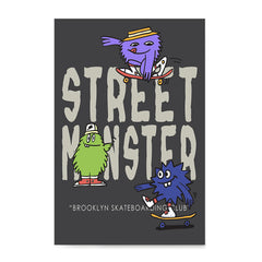 Ezposterprints - Street Monster | The Cute Little Monsters Posters