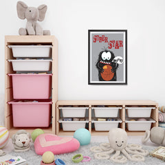 Ezposterprints - Super Star Buu Monster | The Cute Little Monsters Posters - 16x24 ambiance display photo sample