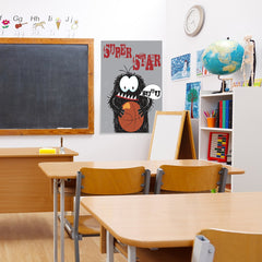 Ezposterprints - Super Star Buu Monster | The Cute Little Monsters Posters - 24x36 ambiance display photo sample