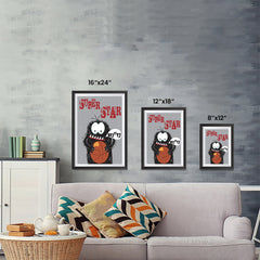 Ezposterprints - Super Star Buu Monster | The Cute Little Monsters Posters ambiance display photo sample