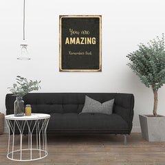Ezposterprints - Amazing Black | Retro Metal Design Signs Posters - 24x32 ambiance display photo sample