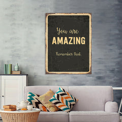 Ezposterprints - Amazing Black | Retro Metal Design Signs Posters - 36x48 ambiance display photo sample