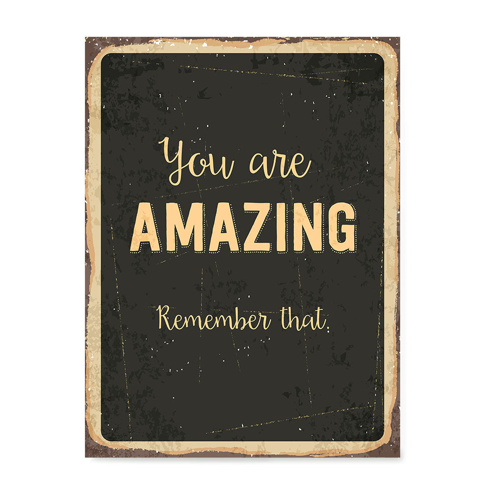 Ezposterprints - Amazing Black | Retro Metal Design Signs Posters