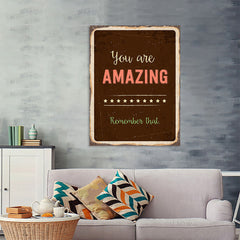 Ezposterprints - Amazing Brown | Retro Metal Design Signs Posters - 36x48 ambiance display photo sample