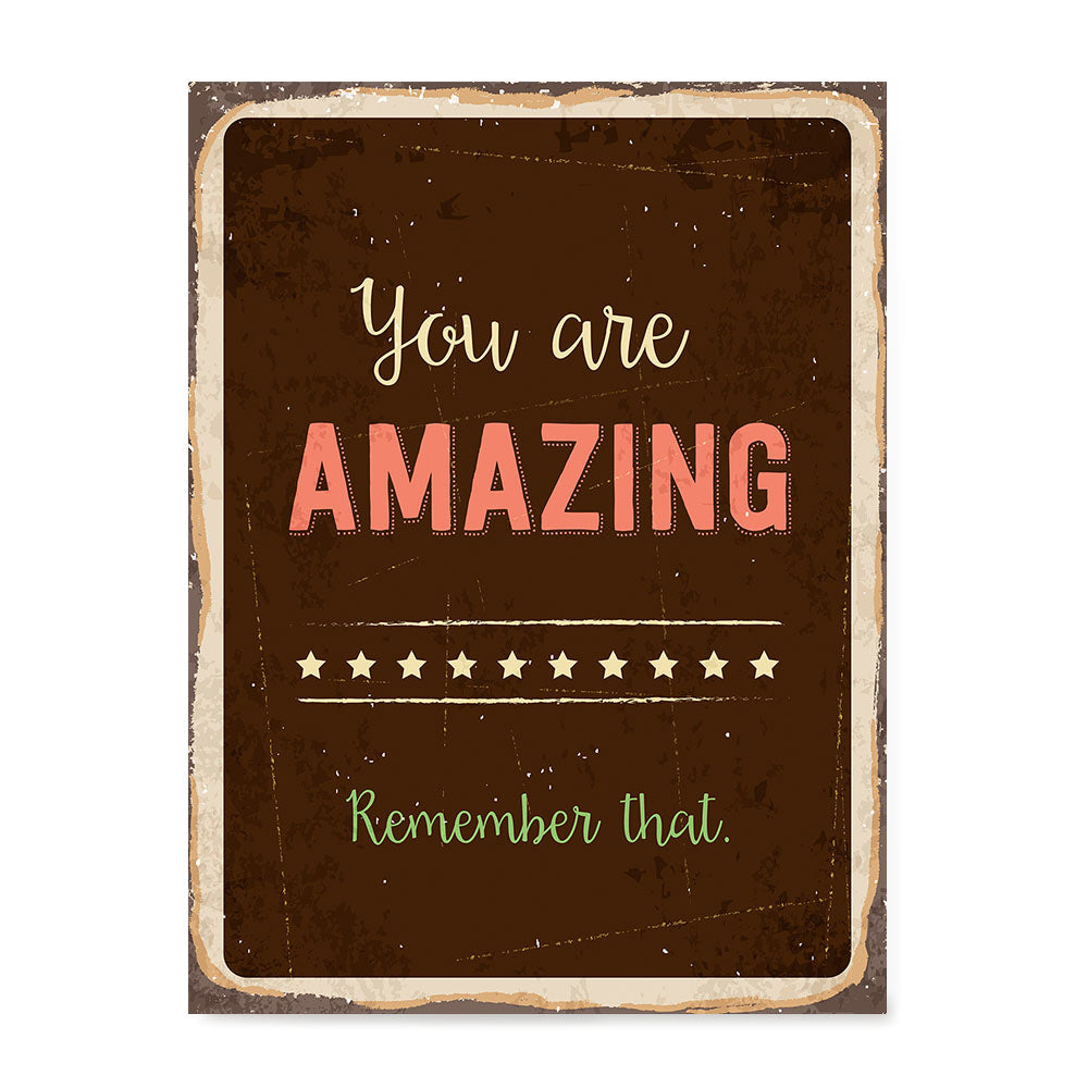 Ezposterprints - Amazing Brown | Retro Metal Design Signs Posters