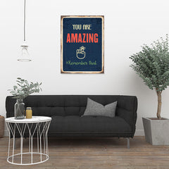 Ezposterprints - Amazing Navy | Retro Metal Design Signs Posters - 24x32 ambiance display photo sample
