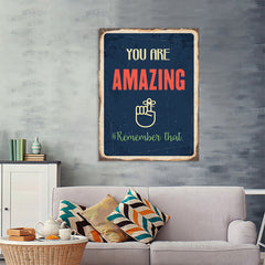Ezposterprints - Amazing Navy | Retro Metal Design Signs Posters - 36x48 ambiance display photo sample