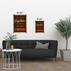 Ezposterprints - Chocolate Brown | Retro Metal Design Signs Posters ambiance display photo sample