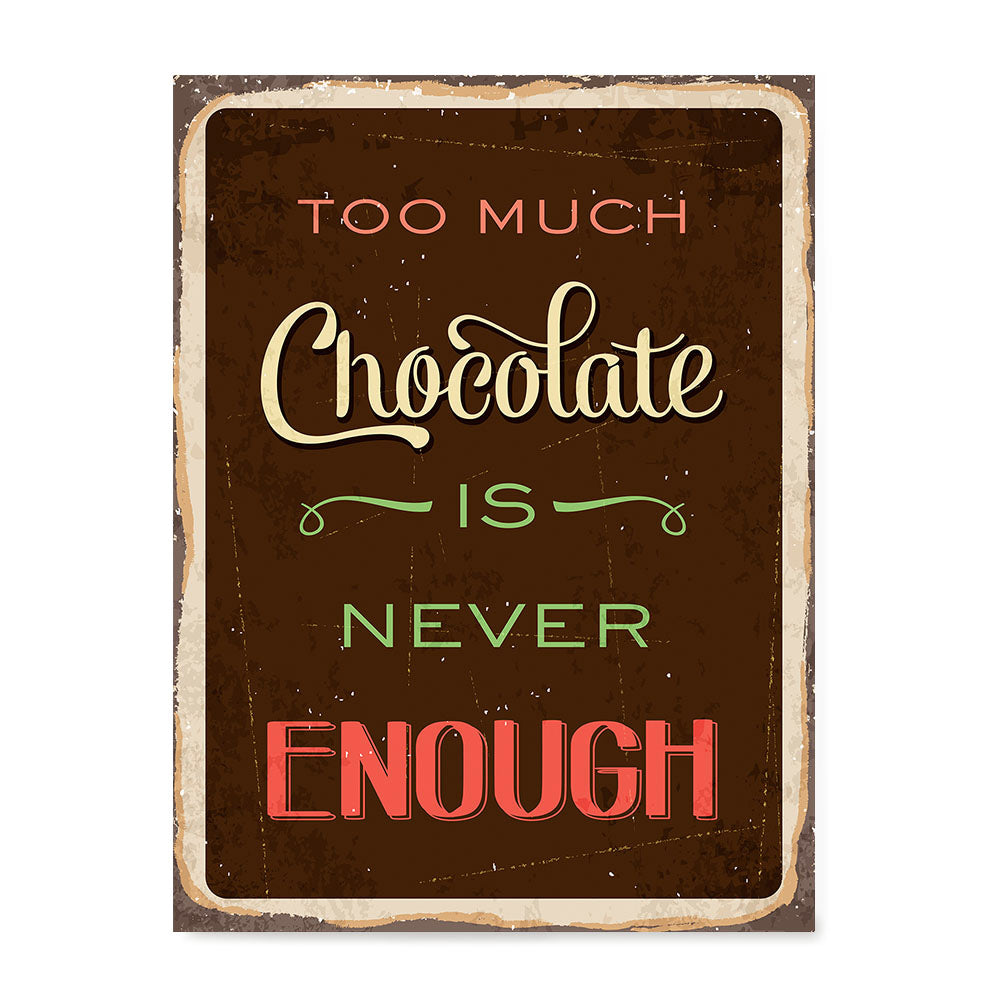 Ezposterprints - Chocolate Brown | Retro Metal Design Signs Posters