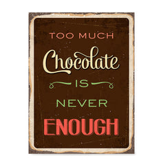 Ezposterprints - Chocolate Brown | Retro Metal Design Signs Posters