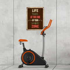 Ezposterprints - Comfort Zone Brown | Retro Metal Design Signs Posters - 18x24 ambiance display photo sample