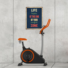 Ezposterprints - Comfort Zone Navy | Retro Metal Design Signs Posters - 18x24 ambiance display photo sample