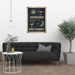 Ezposterprints - Daydreamer Black | Retro Metal Design Signs Posters - 24x32 ambiance display photo sample