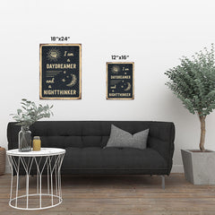 Ezposterprints - Daydreamer Black | Retro Metal Design Signs Posters ambiance display photo sample