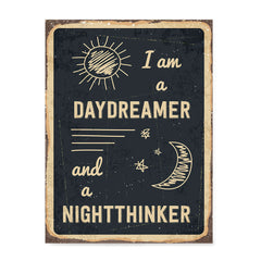 Ezposterprints - Daydreamer Black | Retro Metal Design Signs Posters