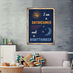 Ezposterprints - Daydreamer Navy | Retro Metal Design Signs Posters - 36x48 ambiance display photo sample