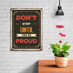 Ezposterprints - Dont Stop | Retro Metal Design Signs Posters - 12x16 ambiance display photo sample